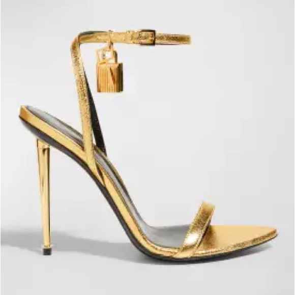 Tom Ford Lock Metallic Sandals